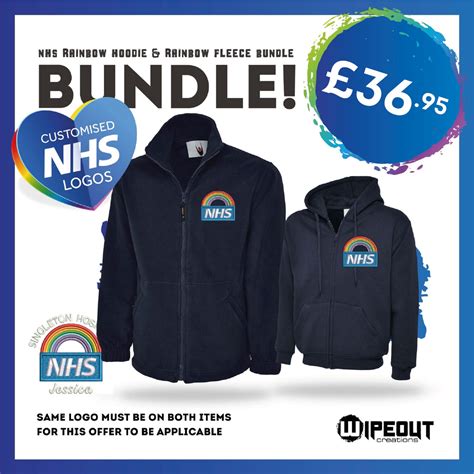 NHS Rainbow Fleece & Hoodie Bundle | WipeOut Creations