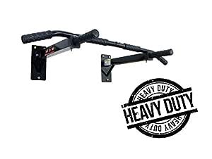 IBS Pull-Ups/Chin-Ups Bar-Solid Steel-Wall Mountable bar-4 Grip ...