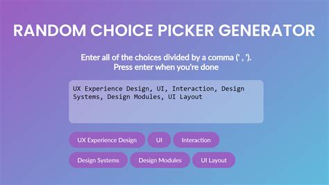 Image result for Random Choice Generator