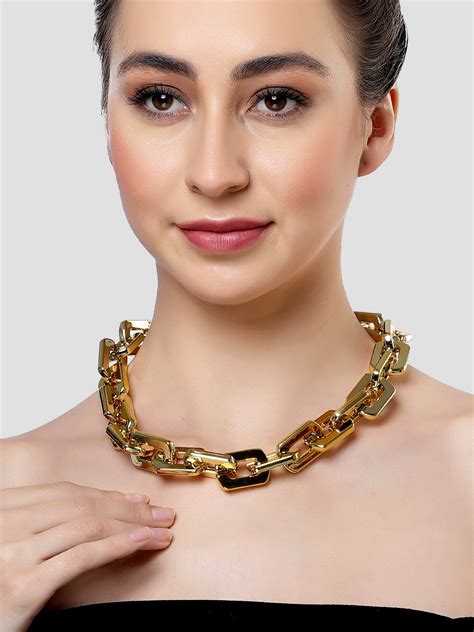 Bohey by KARATCART Gold Plated Classic Gold Necklace for Women
