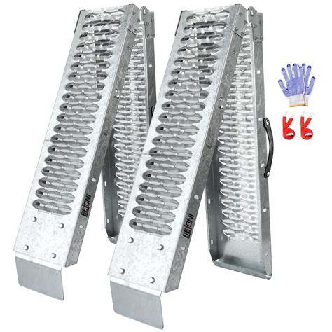 BEJONI 67" Folding Steel Truck Ramps, 960 Lbs Capacity, Silver ...