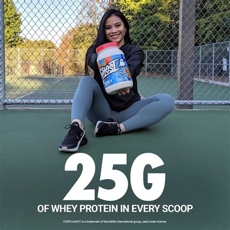 Ghost Whey Protein Powder Chips Ahoy! 2lb - 25g Protein Blend for Post ...