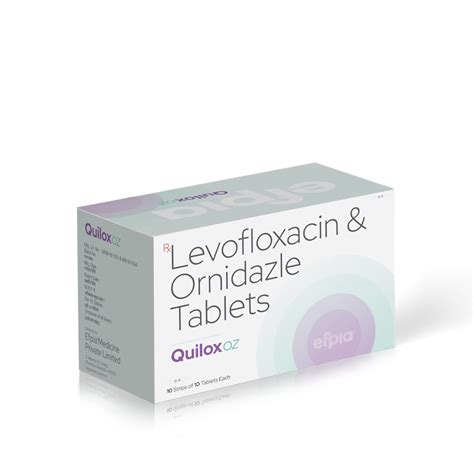 Levofloxacin 250 mg + Ornidazole 500 mg Tablets