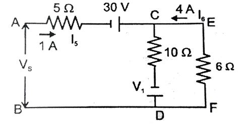 Find the current in `10Omega` resistcance, `V_(1)` and source voltage ...