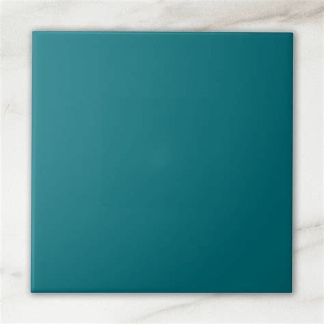 Solid Dark Teal Color Ceramic Tile | Zazzle | Ceramic tiles, Star tile ...