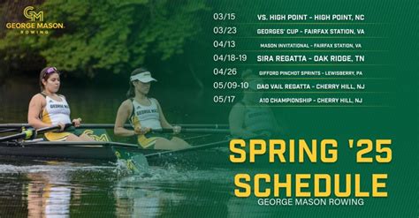 Our spring schedule is here! Mark your calendars Mason Nation! | George ...