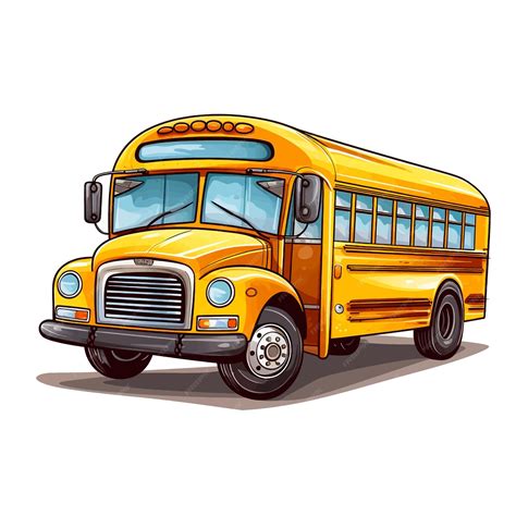 Premium Vector | Hand drawn school bus cartoon vector illustration ...