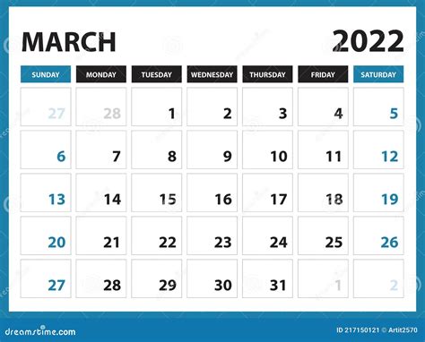 Printable March 2022 Calendar With Holidays
