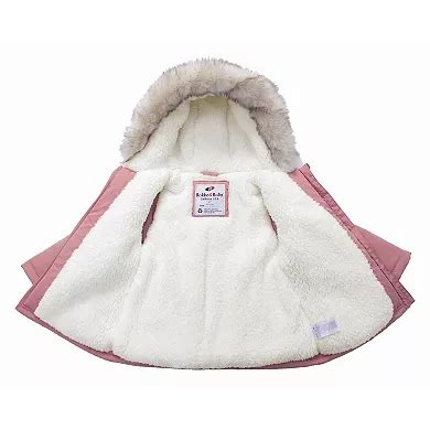 Baby Girl Rokka&Rolla Puffer Jacket With Sherpa Fleece Lining