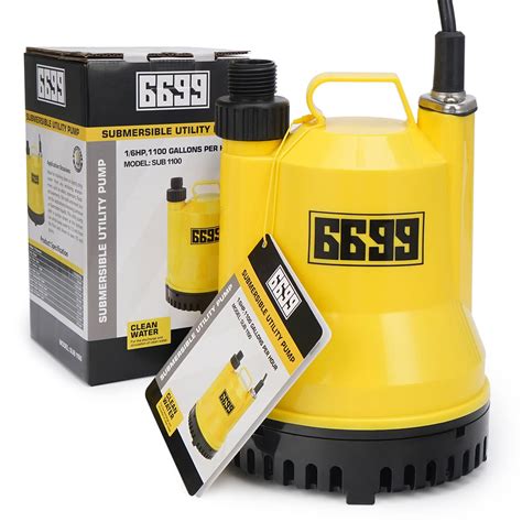 Buy 6699 1/6HP Portable Utility Pump Submersible Small Backup Sump Pump ...