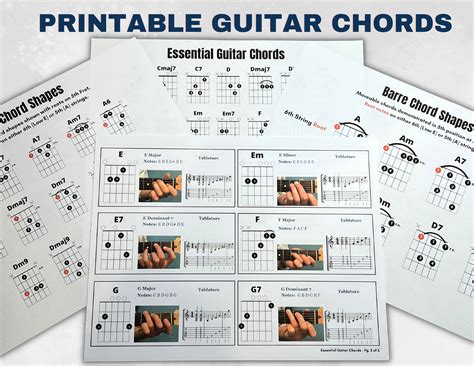 Guitar Chord Chart Free Printable - Great Research