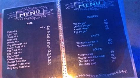 Menu at Peace Cafe Dharwad, Dharwad, SH1