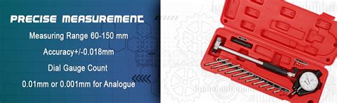 YUZUKI 50-160mm Bore Gauge with 0.01x10mm Dial Indicator – Precision ...