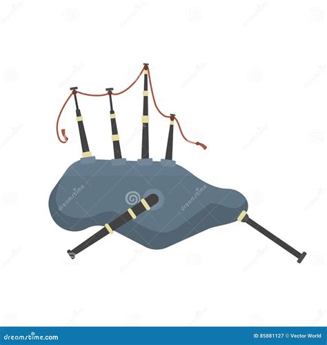 Scottish Bagpipe Traditional Musical Vector Illustration. Stock Vector ...