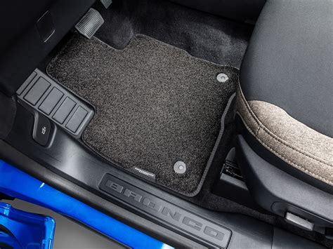 Bronco Sport 2025-2026, Floor Mats, Carpeted, 60 oz., 4-pc Set, Black ...
