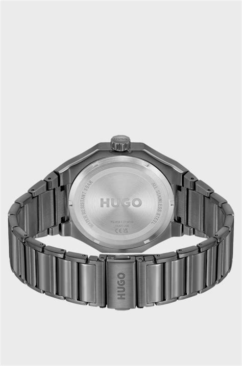 HUGO - #GRAIL SPORT Black-plated watch with tonal dial - Grey