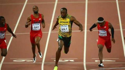 博尔特9秒79绝杀加特林 2015北京世锦赛男子100米决赛