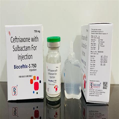 Bioceftrix-S 750 Injection See Ever Healthcare Pvt. Ltd.