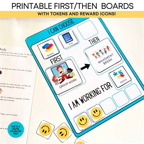 First-then & Now-next Board With Tokens: Autism Visual Schedule, ABA ...