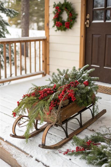 23+ Charming Christmas Sled Decor Ideas