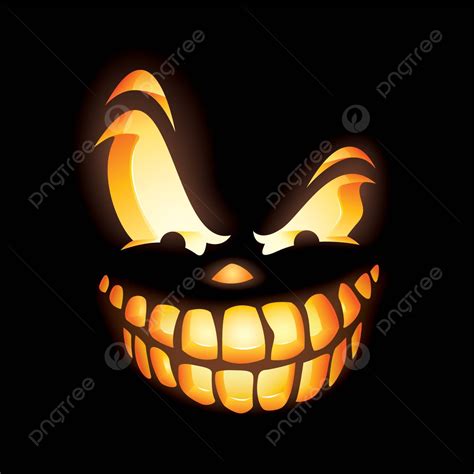 Scary Jack O Lantern Candle Black Haunting Vector, Candle, Black ...