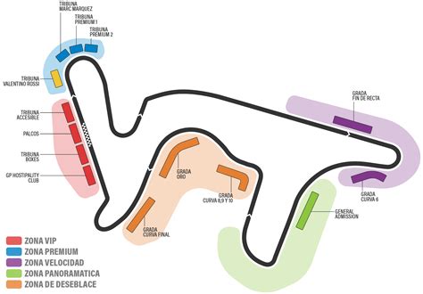 Argentina | Map of the Grandstands | ArgentinaMotoGP.com