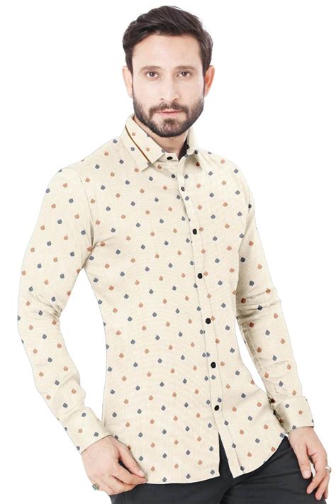 Yellow Printed Cotton Shirt | Styleflea – styleflea