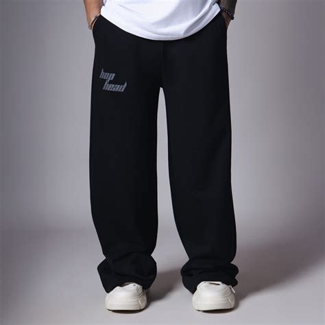 BLACK BASIC HEAVY SWEATPANTS – Hophead