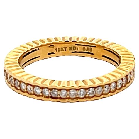 Tiffany and Co .24 Carat Diamond Yellow Gold Stackable Band Ring at ...