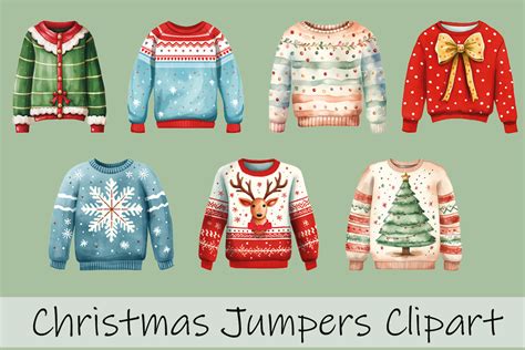 Christmas Jumper Clipart Graphic by Lijaye · Creative Fabrica