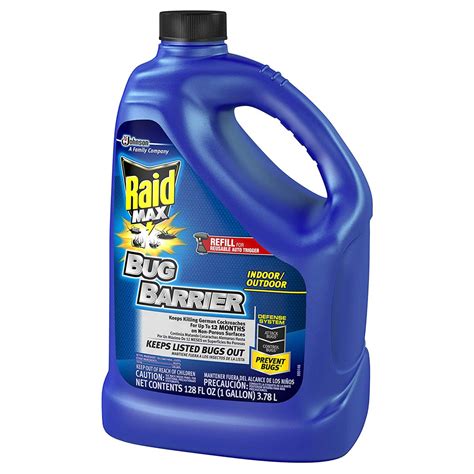 Raid Max 71111 Bug Barrier Defense System Refill, Liquid, 1-Gallon ...