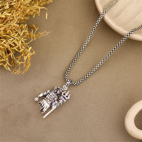 Buy 3D God Silver Pendant Online at Best Price – Prinjal Jewels