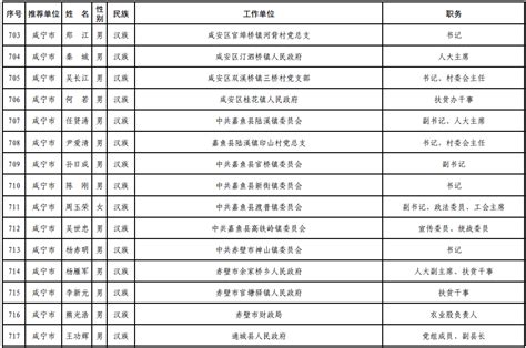省里公示！咸宁64人、33集体上榜（附名单）_表彰