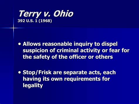 PPT - Terry Stop and Frisk Laws: Legal Guidelines for Police Actions ...