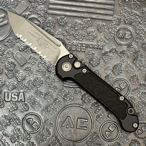 Microtech LUDT T/E Gen III Black Apocalyptic Full Serrated 1136-12AP ...