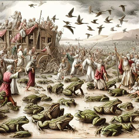 Biblical Frog Plague Digital Download: Historic Chaotic Scene With ...
