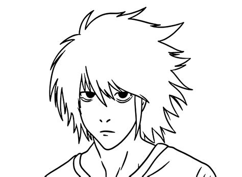 L Death Note Drawing