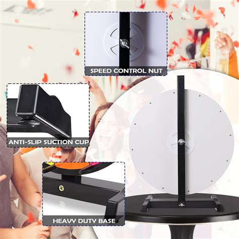 Buy Hooomyai 18 Tabletop Spinning Prize Wheel 12 Slots with Heavy Duty ...