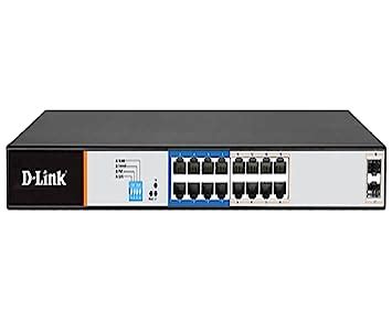 SuperShopperIndia D-Link 16 Port Gigabit PoE Switch - 16 PoE+ 2 SFP ...