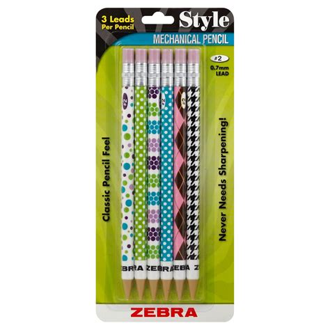 Zebra Style #2 Mechanical Pencils, Assorted Colors & Designs - Shop ...