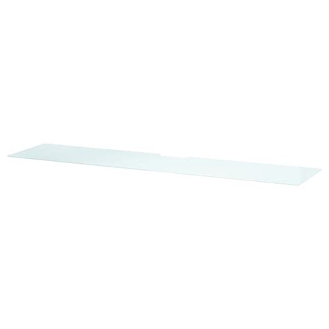 BESTÅ top panel for TV, glass white/light green, 180x40 cm (707/8x153/4 ...