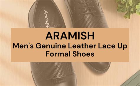 Buy ARAMISH Men's Black Real Genuine Leather Cushioned Lace Up Formal ...