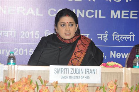 Union HRD Minister Smt Smriti Irani attending the 52nd General Council ...