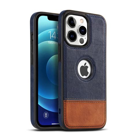 Techstudio Back Cover for iPhone 14 pro Electroplated Case ((Leather ...