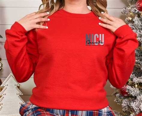 Personalized NICU Neonatal Nurse Sweatshirt, Neonatal Custom Shirt, Nurse Gift, NICU Nurse ...