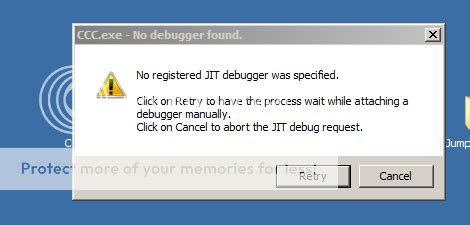 Image result for Jit Debugging Is Enabled Windows 1.0