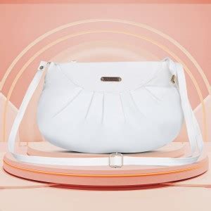 Leather Land White, Clear Sling Bag Half Moon sling in Snow White Snow ...