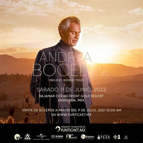 Andrea Bocelli en Ensenada 2022 - Tijuana Eventos Conciertos