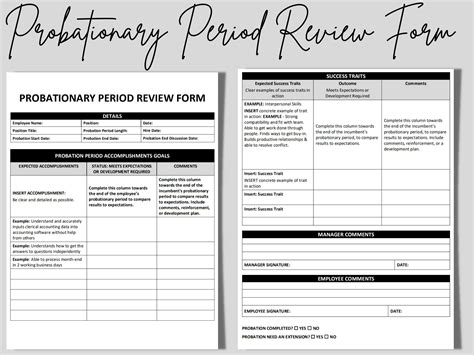 Implementing a common probationary period (90 days) form and process in ...