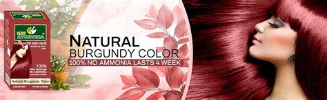 Buy VedicAyurveda Natural Burgundy Hair Coloring Kit No Ammonia Glossy ...